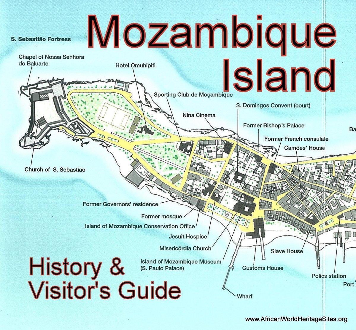 mapa da illa de Mozambique