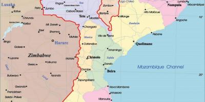 Mozambique mapa político