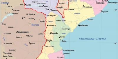 Mozambique en mapa